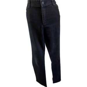 CHICO'S Slimming 4 Way Stretch Jeans in Black Cotton Blend SIZE 8 Pre Owned